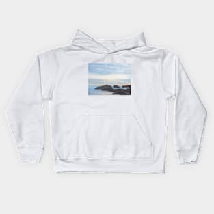 Playa de Borru, Asturias, Northern Spain: early morning Kids Hoodie